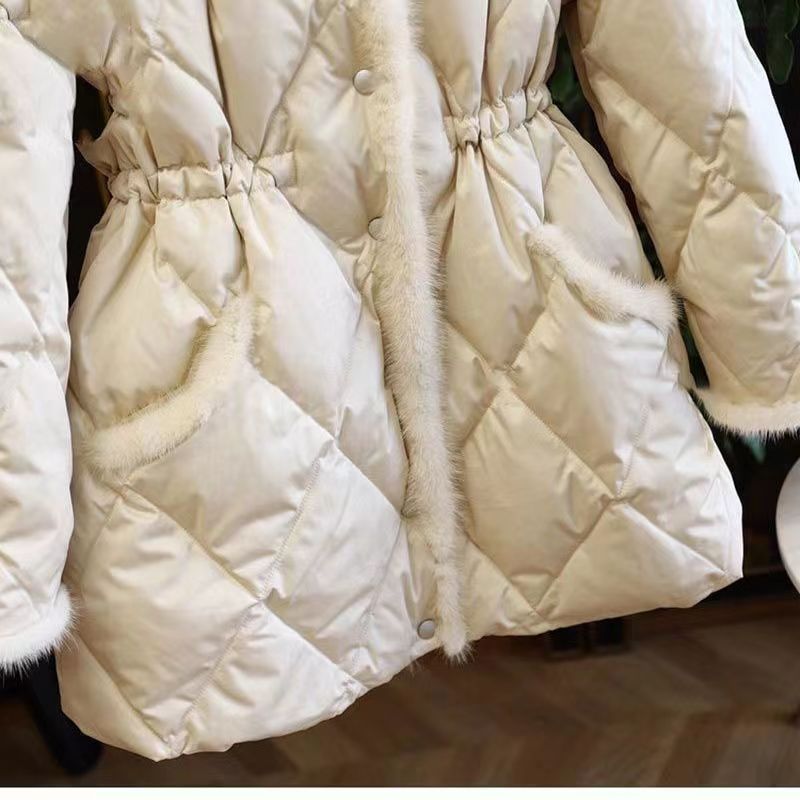 Thickened Cinched Warm Cotton Coat