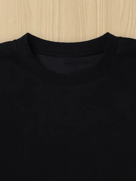 Little Elk & Santa Print Pullover – Casual Long Sleeve Top for Spring/Autumn