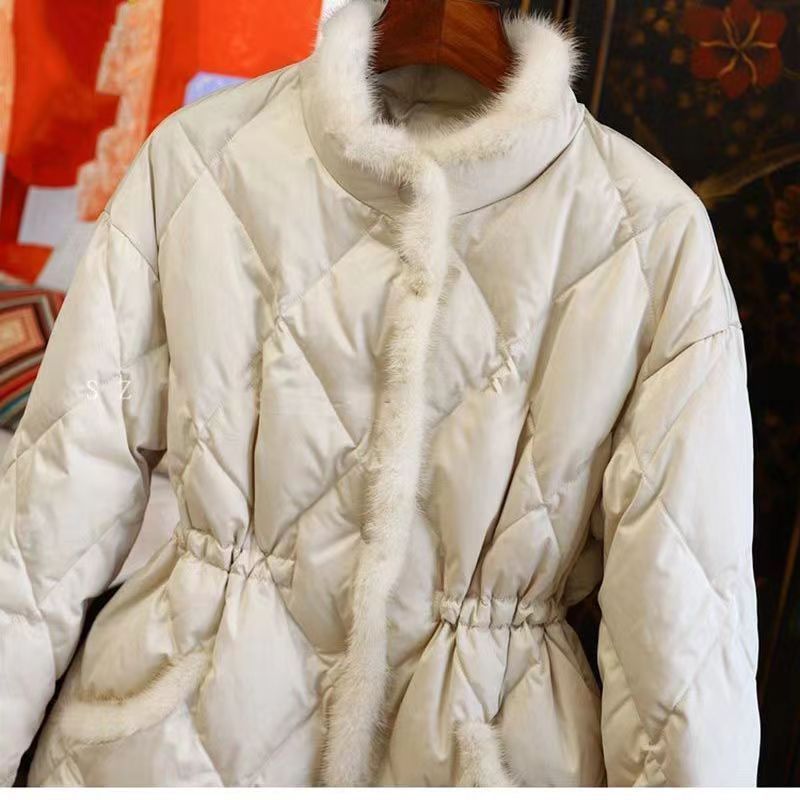 Thickened Cinched Warm Cotton Coat